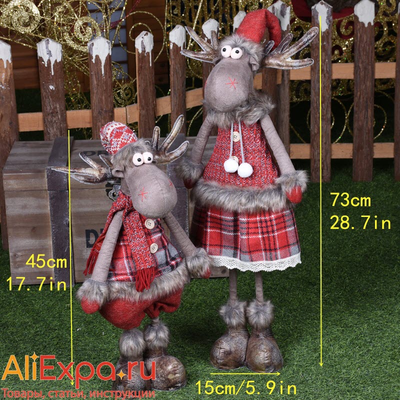 Выдвижная рождественская кукла-олень купить на Алиэкспресс